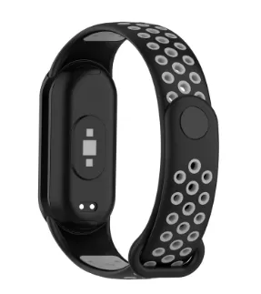 INF Silikonrem för Xiaomi Mi Band 8 Svart+grå
