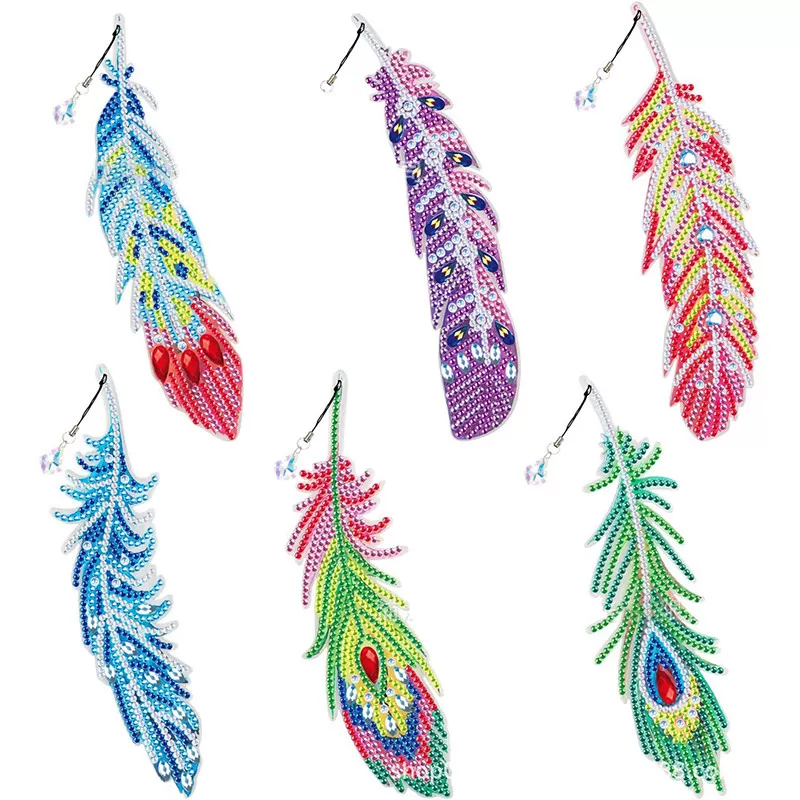 INF Fjäder Rhinestones bokmärke