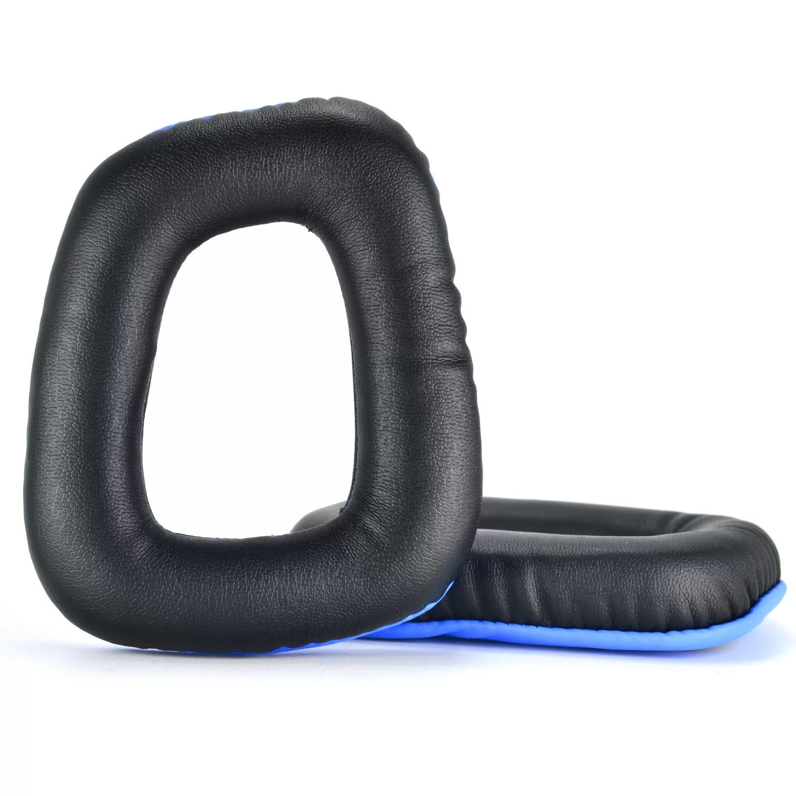 INF PU-Öronkuddar för Logitech G35 G930 G430 F450 G331 G231 G431 G432 Svart + Blå