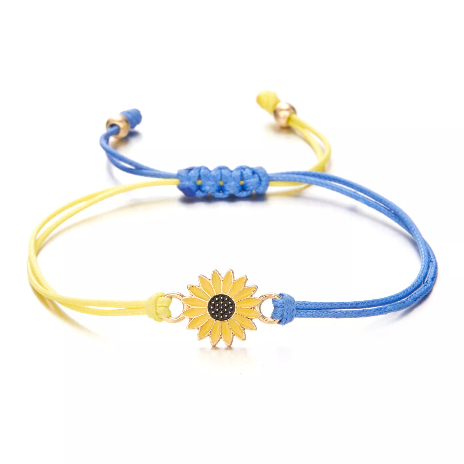 INF Makraméarmband i ukrainska färger