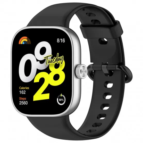 INF Silikonarmband för Redmi Watch 4, Xiaomi Band 8 Pro Svart