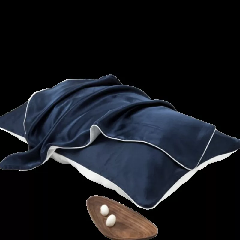 INF Örngott i 100 % Silke Marinblå