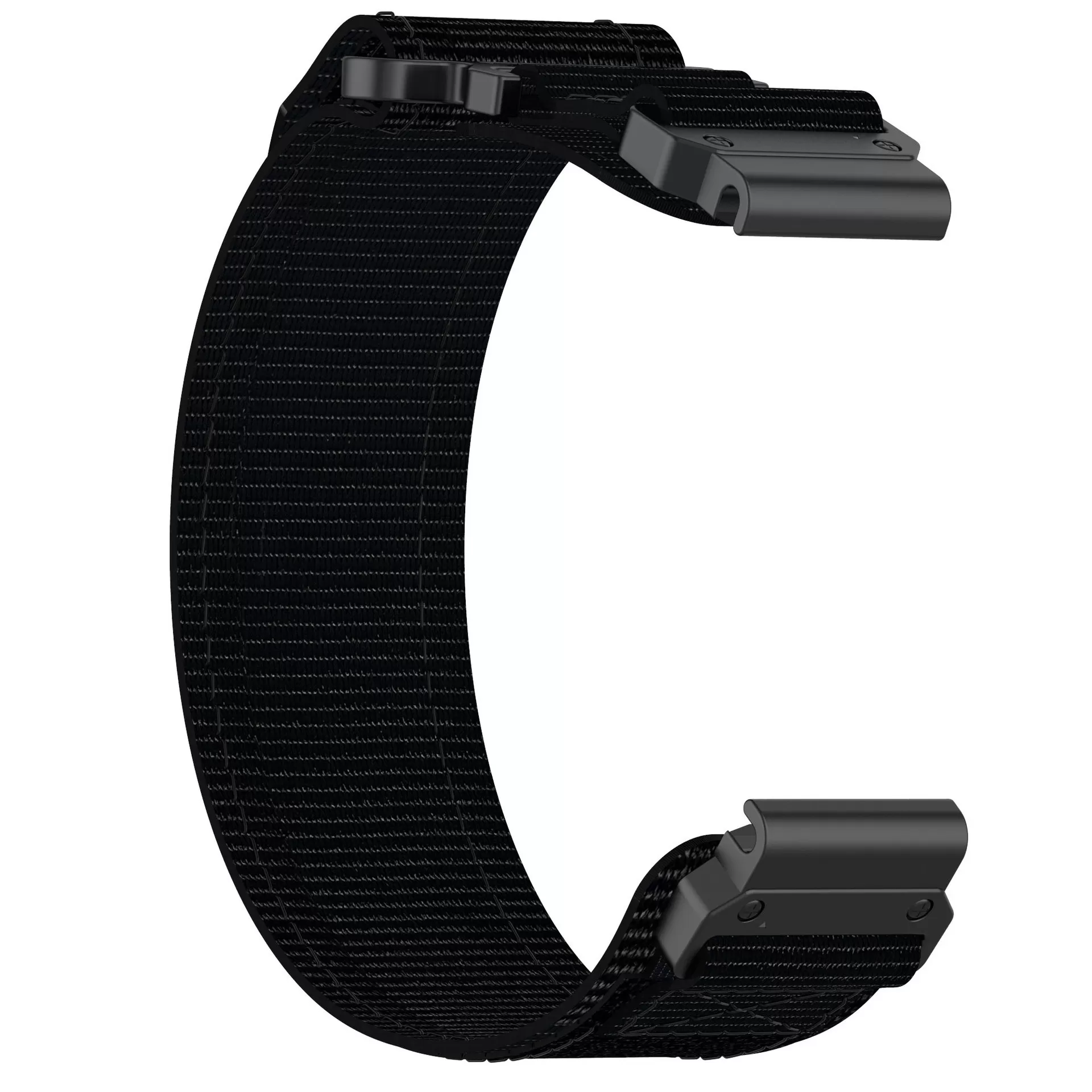 INF 22 mm Klockarmband för Garmin Quatix 7 Pro/FeniX/Fenix 6/Fenix 5 Storlek M Nylon Svart