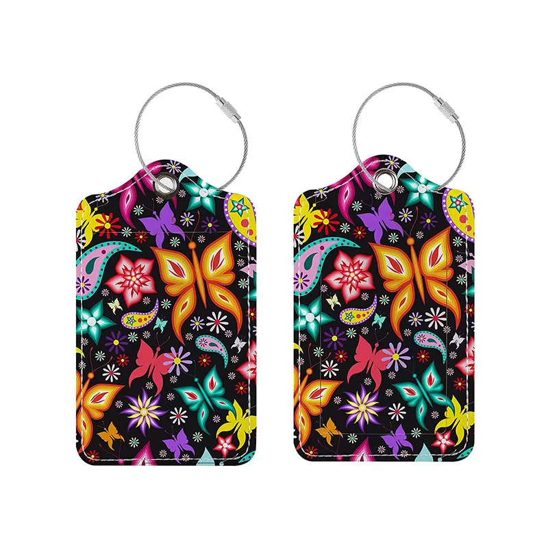 INF Bagagelapp och ID-korthållare i PU-läder Fjäril