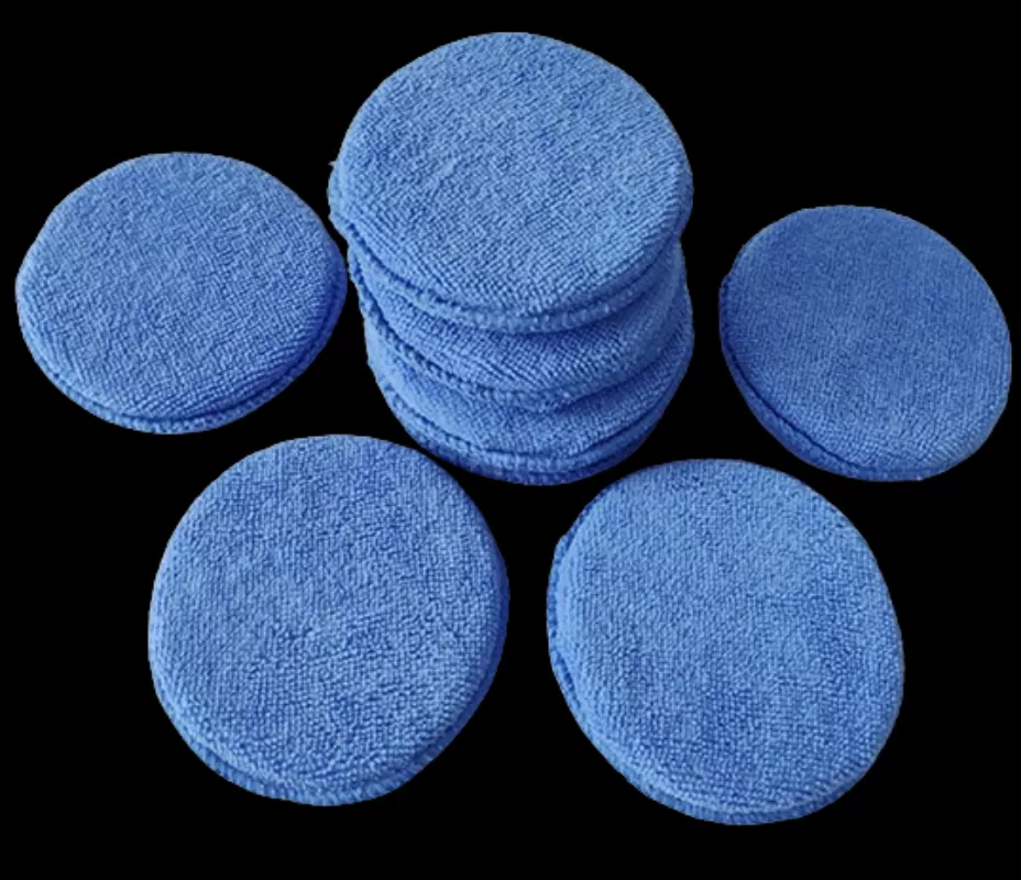 INF 10-pack mikrofiber bilvaxningssvampar Blå