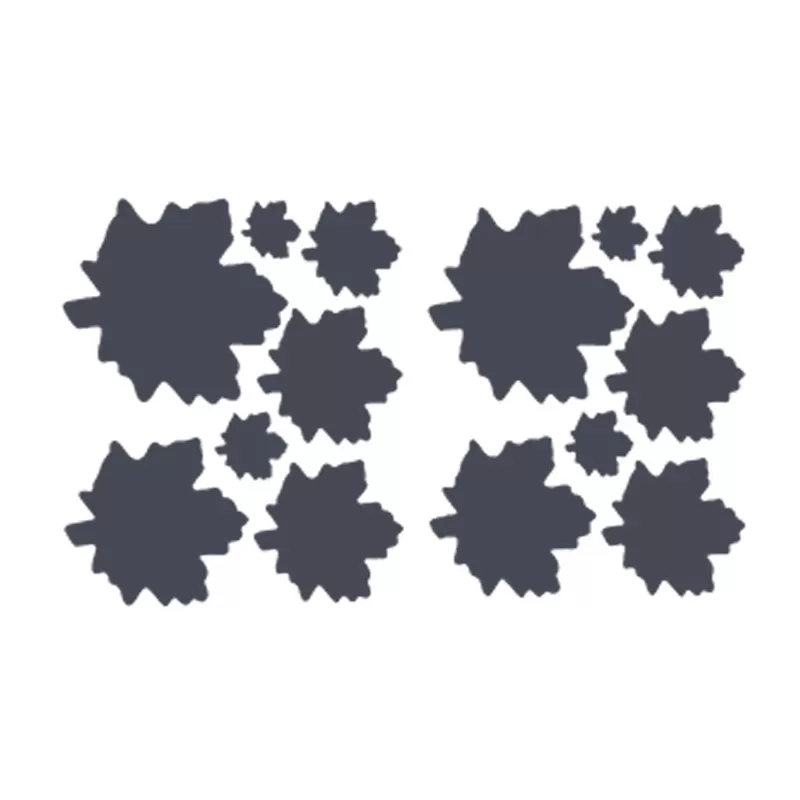 INF Självhäftande Reparationslapp i Lönnlövsdesign 10 delar Mörkgrå