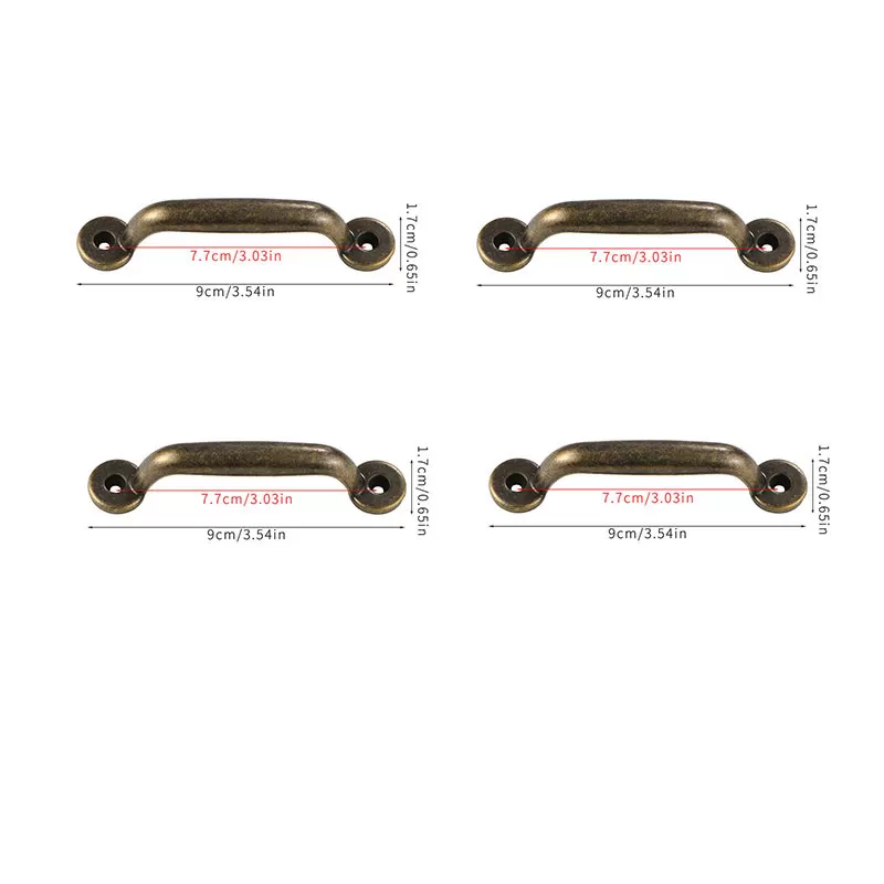 INF Skåphandtag i Vintage Design, 4-pack Brons