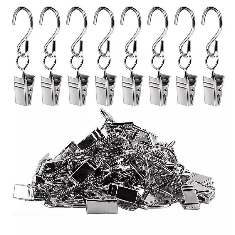 INF Gardinklämmor med S-Krokar, 20-pack