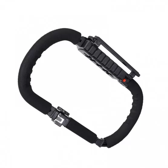 INF Vikbar U-formad fäste DSLR-kamera C-Shape Hot Shoe stabilisator
