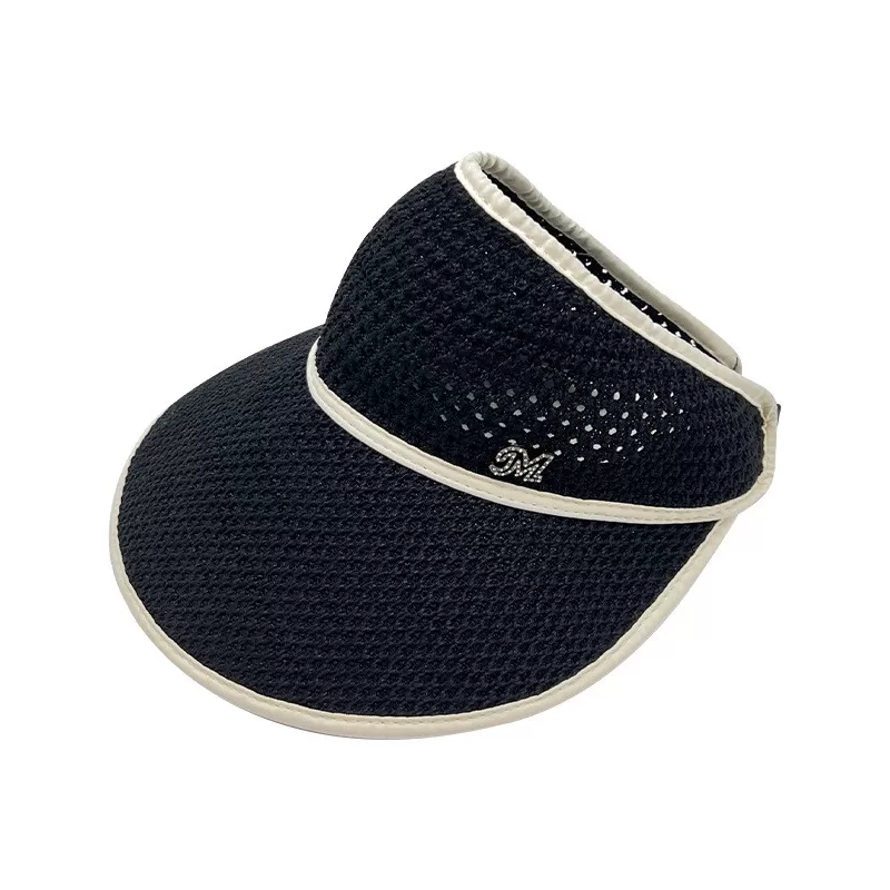 INF Svart stråsolhatt - Andningsbar & bred brätte