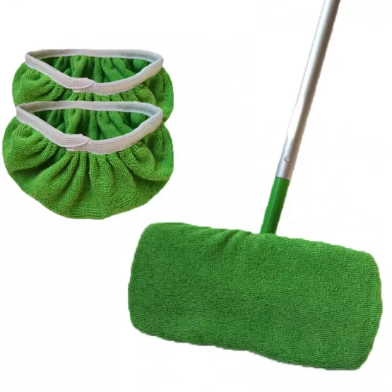 INF 2-pack grön mikrofiber ersättningsdynor för liten storlek