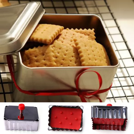 INF Bakform i 3D fjäderpressad rostfritt stål för kakor och kakor