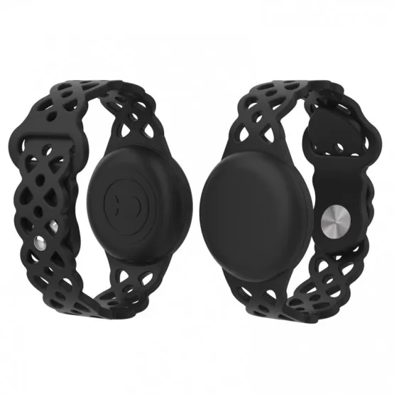 INF Apple AirTag skyddsfodral för armband Svart