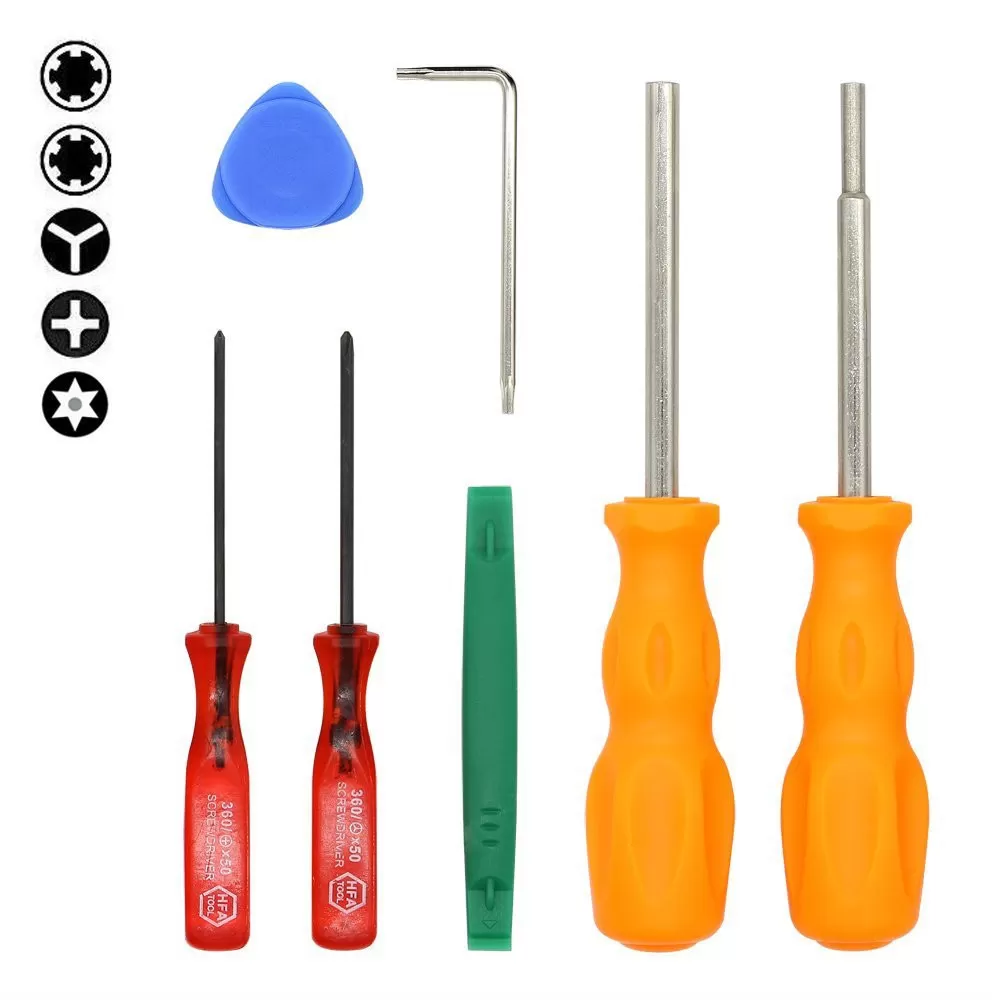INF 9-delad NS Switch Repair Tool Kit med orange handtag