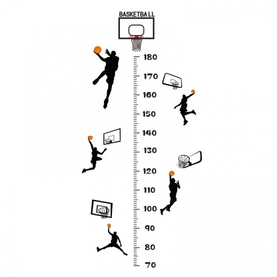INF Dekorativ basketlängdsmätning väggdekal