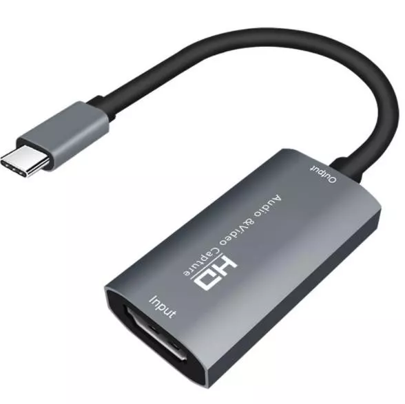 INF Video Capture Card / USB-C till HDMI-kompatibel adapter