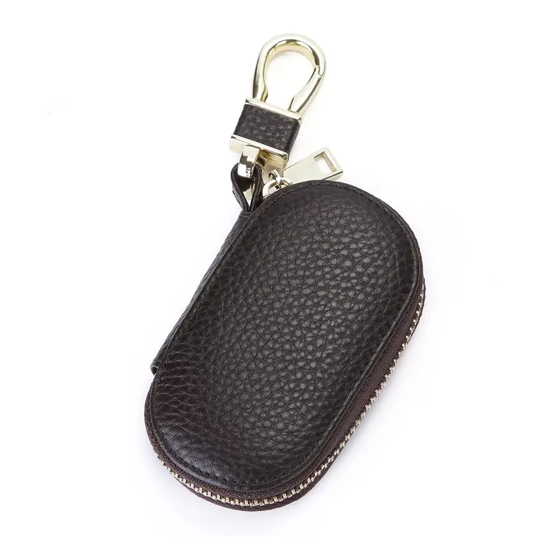 INF Bilnyckelfodral i Läder kaffe