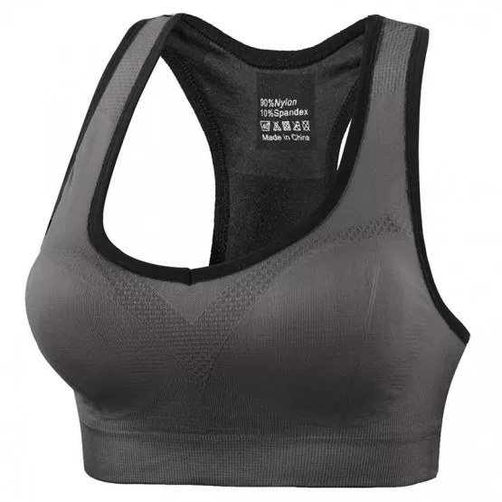 INF Plus Size Sports BH - Andningsbar och stödjande design XL Grå