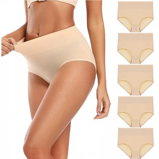 INF Trosor med hög midja (5-pack) XXL Beige