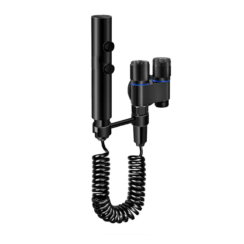 INF Tryckförstärkande Toalettspruta med Stativ & Två Lägen Svart