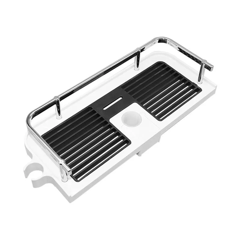 INF Duschhylla ABS 32x12 cm Svart/Vit