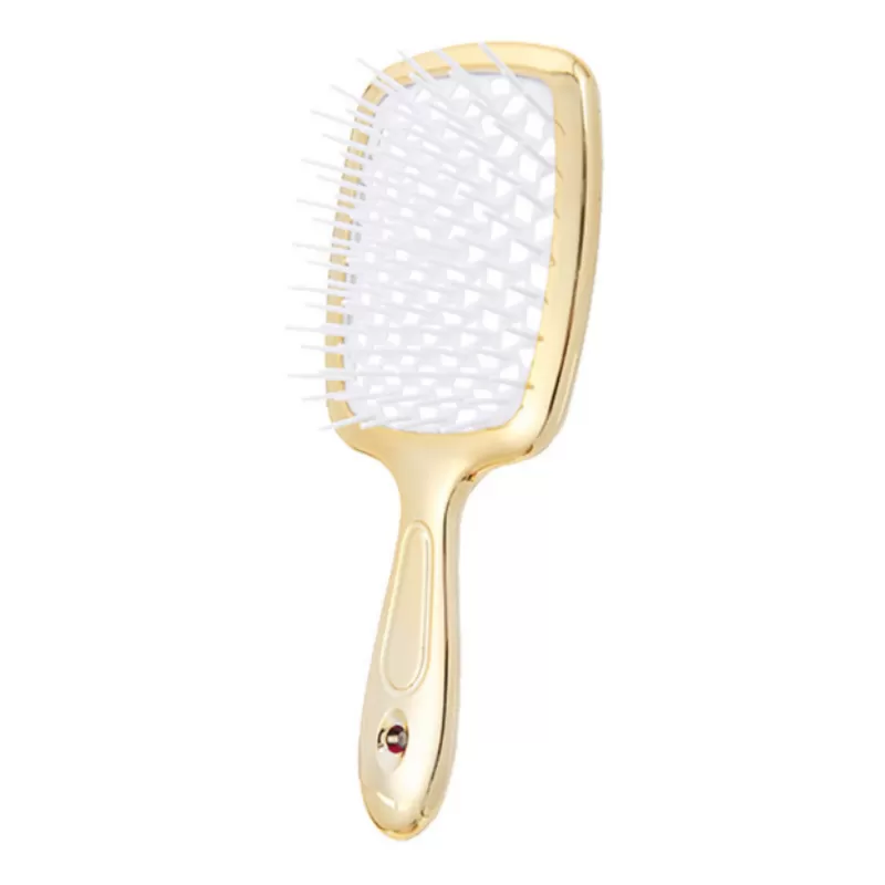 INF Ny styling- och massagekam med långt handtag Guld