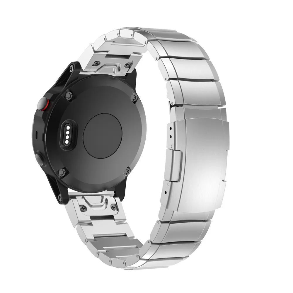 INF Snabbfäste Titan Klockarmband för Garmin Fenix 7X 6X Pro 5X Plus Silver 22 mm