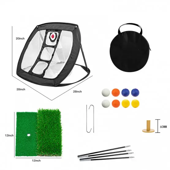 INF Bärbart Golf Chipping Nät Set för Träning
