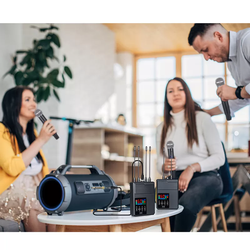 INF Trådlöst mikrofonsystem med Anti-Howling och Reverb