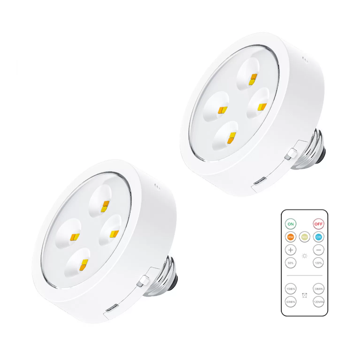 INF Batteridrivna glödlampor E26/ E27 med fjärrkontroll