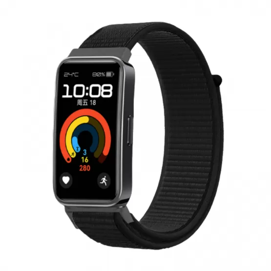 INF Klockarmband i Nylon för Huawei Band 8/9 Svart
