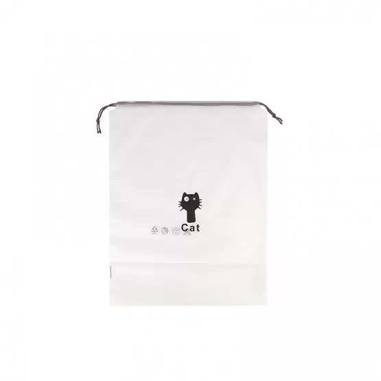 INF Genomskinliga förvaringsväskor av non-woven-material (10-pack) katt mönster