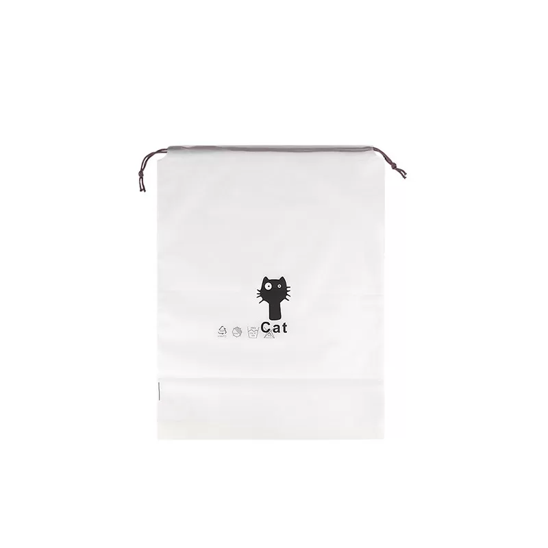 INF Genomskinliga förvaringsväskor av non-woven-material (10-pack) katt mönster