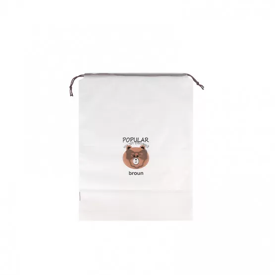 INF Genomskinliga förvaringsväskor av non-woven-material (10-pack) Broun