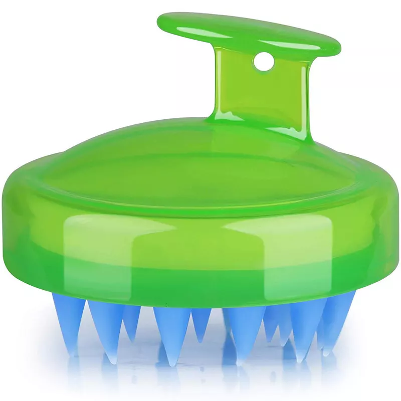 INF Borste för massage och peeling av hårbotten Grön