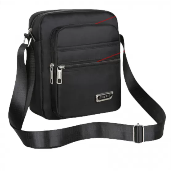 INF Crossbody-väska i Nylon för Män Fyra dragkedjor