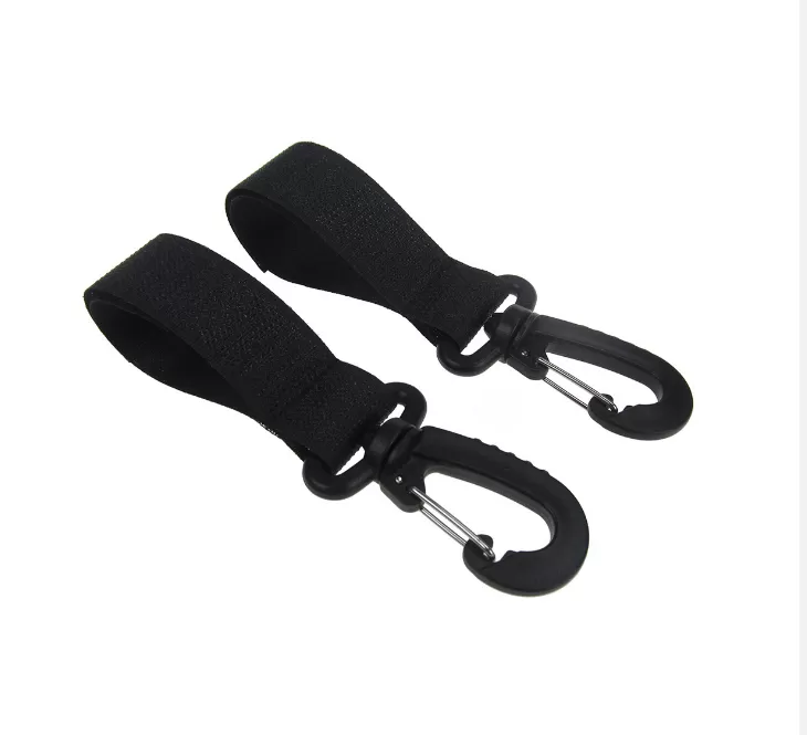 INF 4-pack 360° Roterande Kardborreband Krokar för Barnvagnar och Elcyklar 4-pack