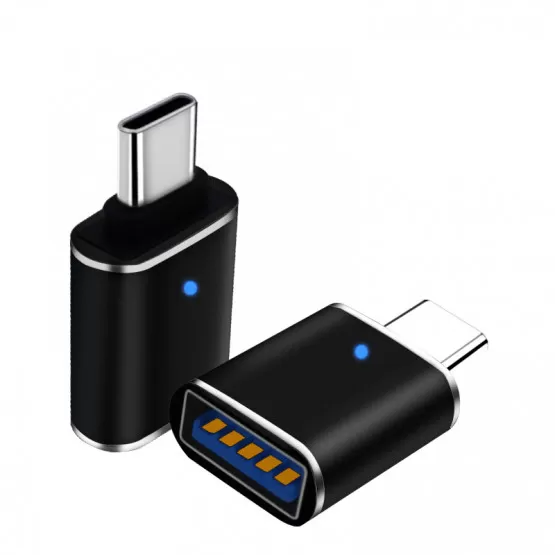 INF USB 3.0 till Type-C-adapter med LED-indikator (2-pack)
