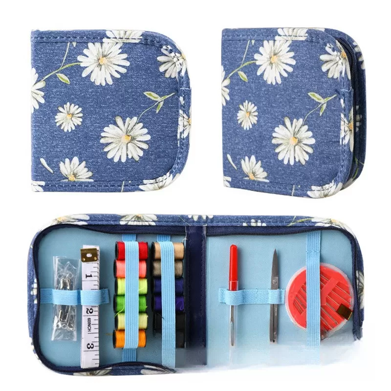 INF Midnattsblå Sykit med Prästkragemotiv