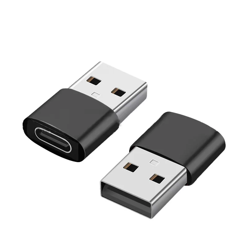 INF 2-pack USB-C till USB-adapter för dataöverföring och laddning Svart