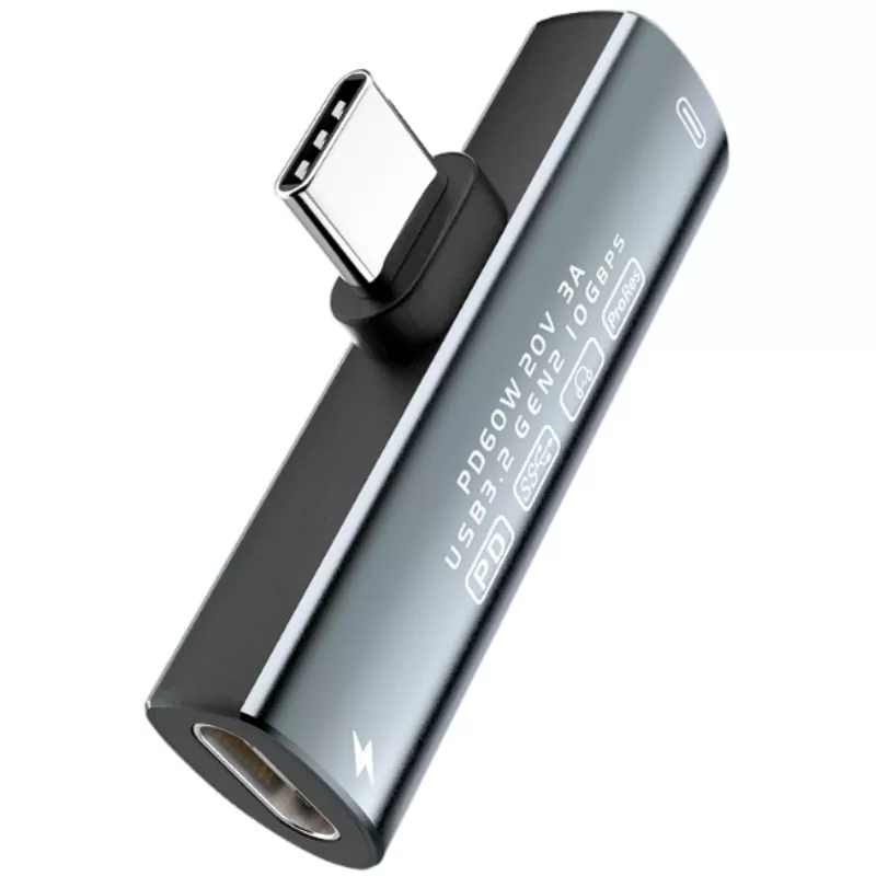 INF USB-C till USB-C-Adapter - 60W Snabbladdning & 10 Gbps Dataöverföring