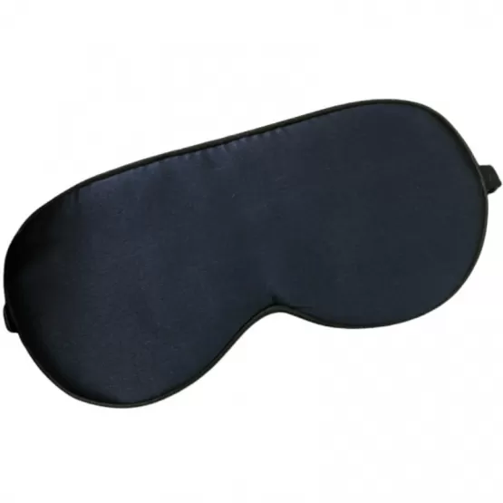INF Sidensömnmask för kvinnor och män, ögonmask i 100 % mullbärssilke Svart