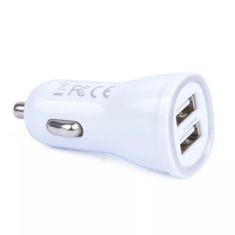 INF Billaddare 5V / 2.4A Dubbel USB med LED