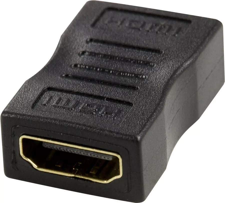 deltaco HDMI adapter, 19-pin female, female, black