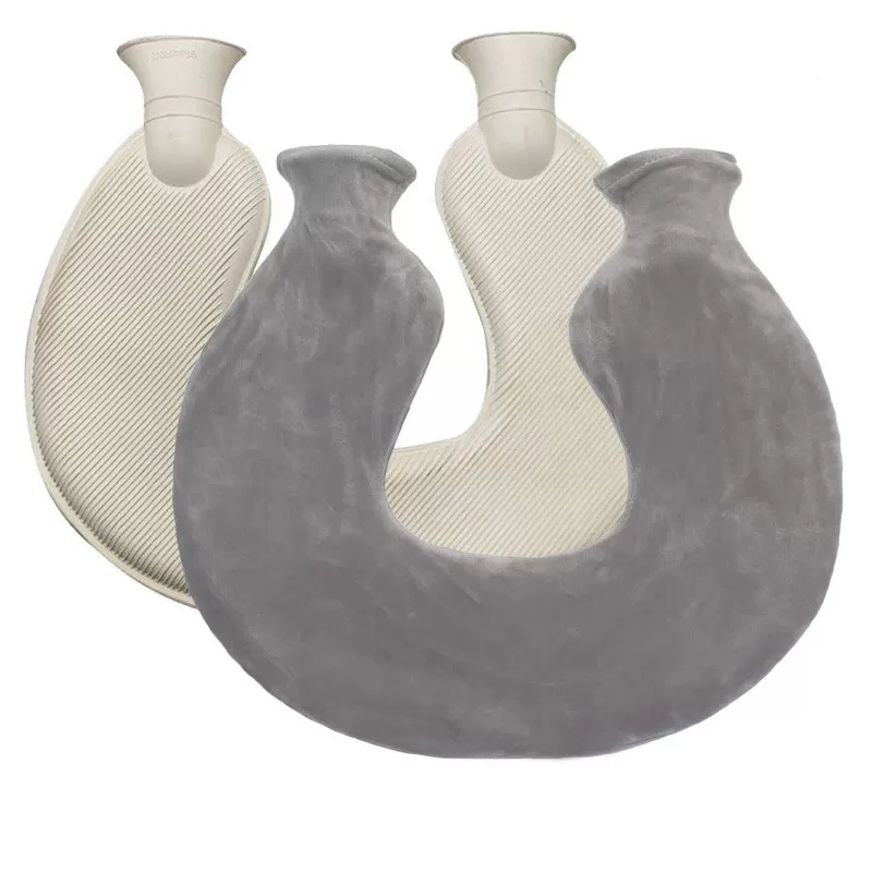 INF Ultramjuk U-formad Varmvattenflaska Set - Enkel Enhet, Grå