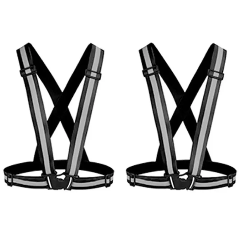 INF Reflekterande säkerhetsband 2-pack - 5x1,5 cm Svart