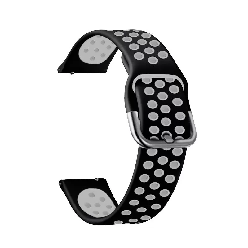 INF Silikonarmband för Samsung Gear S3/Galaxy Watch 46mm Svart + Vit