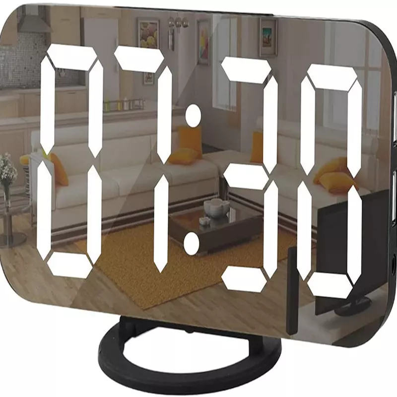 INF Digital Väckarklocka med Spegelglas