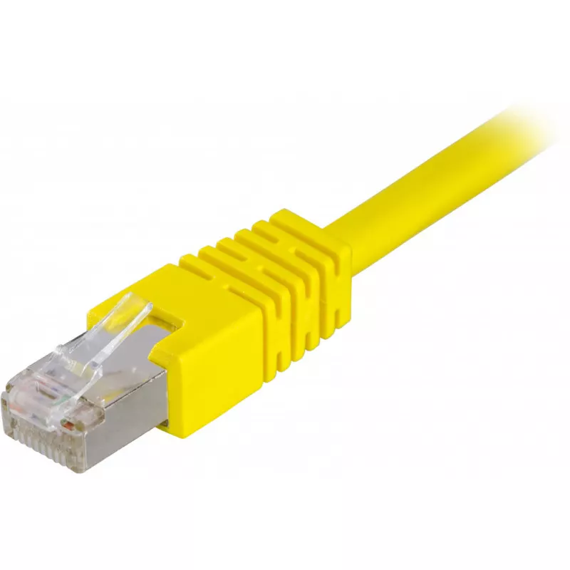 deltaco F/UTP Cat6 patch cable, LSZH, 1m, yellow