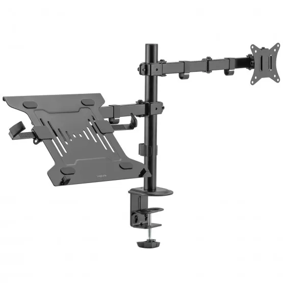 LogiLink Monitorfäste 17-32" med hållare för laptop/surfplatta 10-15,6"